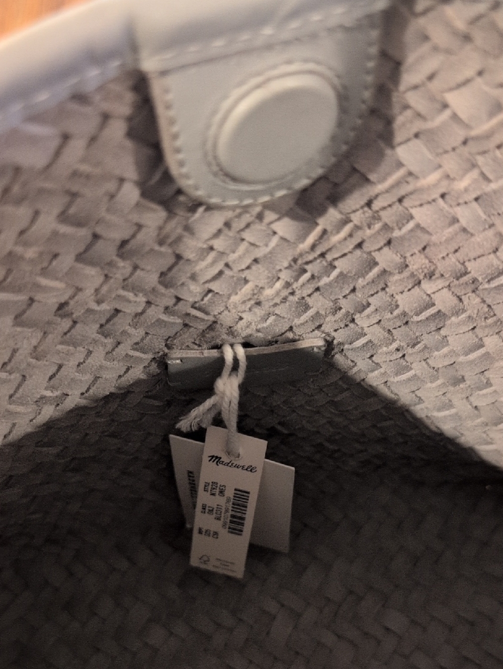 Madewell The Signature Woven Shoulder Bag In Cloudy Sky - Picture 5 of 6